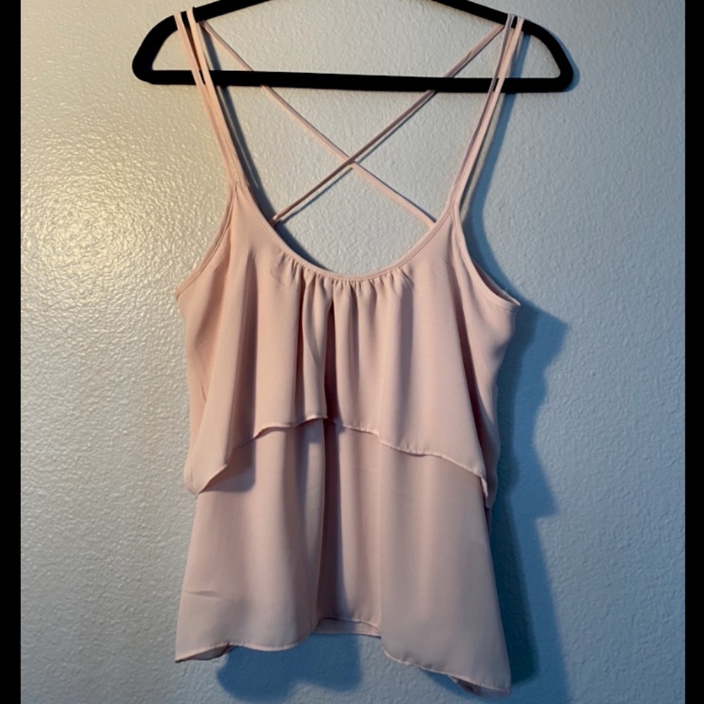 Pale Pink Cross-Back Forever 21 Blouse